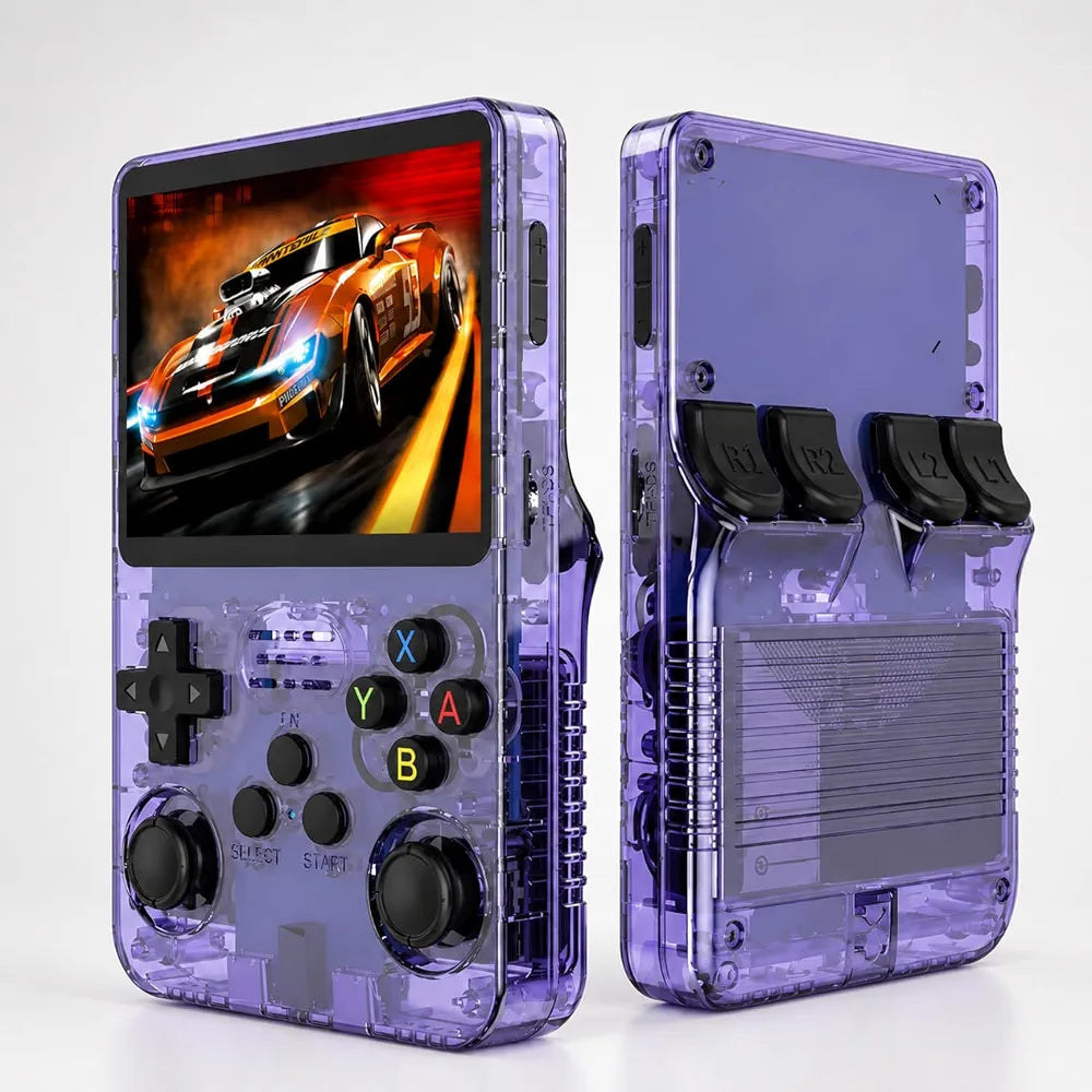 R36S Retro Emulator Handheld Video Game Console, Built-in 22,000+ Games, 3.5 Inch IPS HD Screen,Up to 6 Hours Play Time,Rechargeable Portable Gaming Device,Gift for Boys & Girls (Assorted)