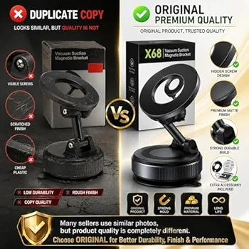 Magnetic Car Phone Holder with One-Hand Operation, Double-Layer N56 Magnet, Automatic Precise Alignment, 360° Rotation