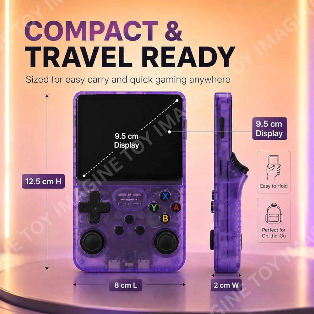 R36S Retro Emulator Handheld Video Game Console, Built-in 22,000+ Games, 3.5 Inch IPS HD Screen,Up to 6 Hours Play Time,Rechargeable Portable Gaming Device,Gift for Boys & Girls (Assorted)