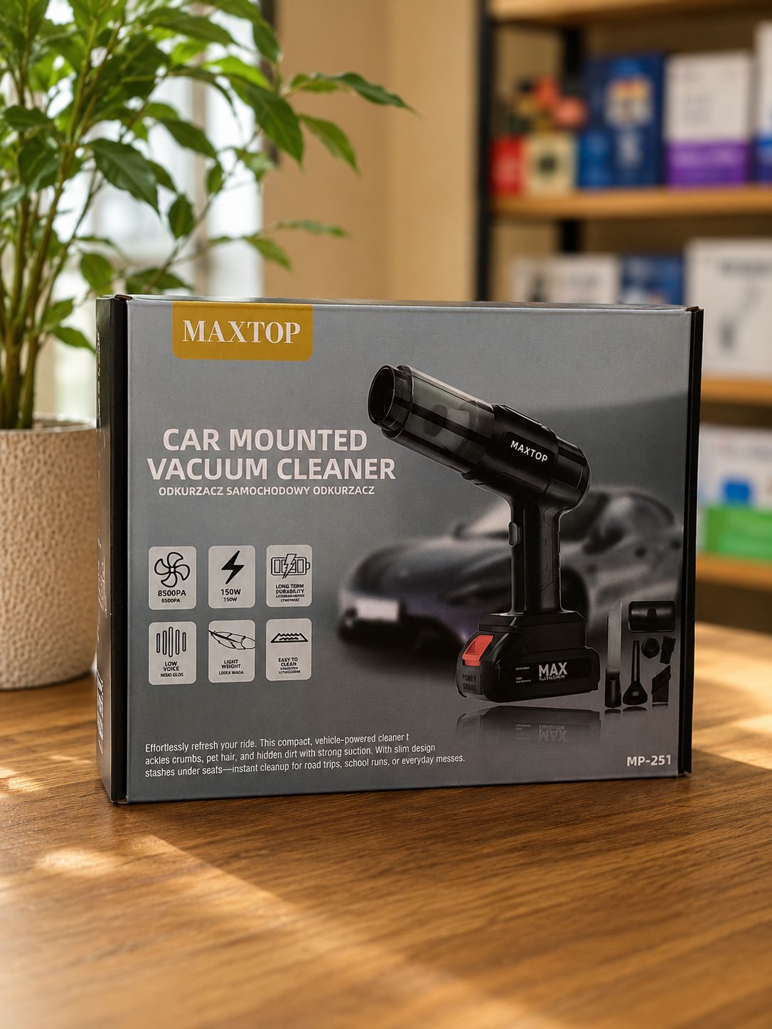 Car Vacuum Cleaner Wireless Handheld Vacuum Cleaner Rechargeable for Wet & Dry Cleaning for Home/Office/Car/Keyboard/Travel/Sofa/Office (4 in 1 vaccum)