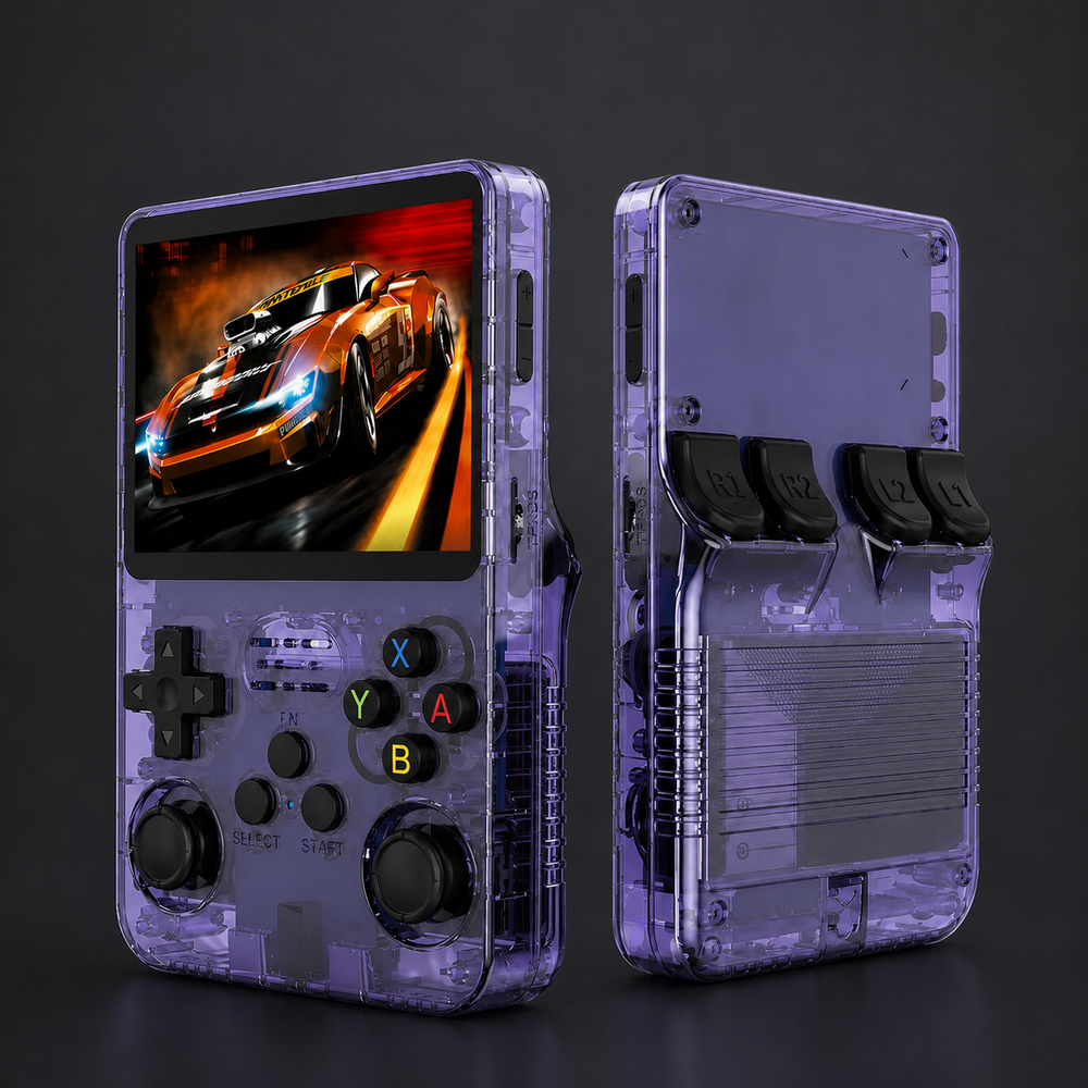 R36S Retro Emulator Handheld Video Game Console, Built-in 22,000+ Games, 3.5 Inch IPS HD Screen,Up to 6 Hours Play Time,Rechargeable Portable Gaming Device,Gift for Boys & Girls (Assorted)