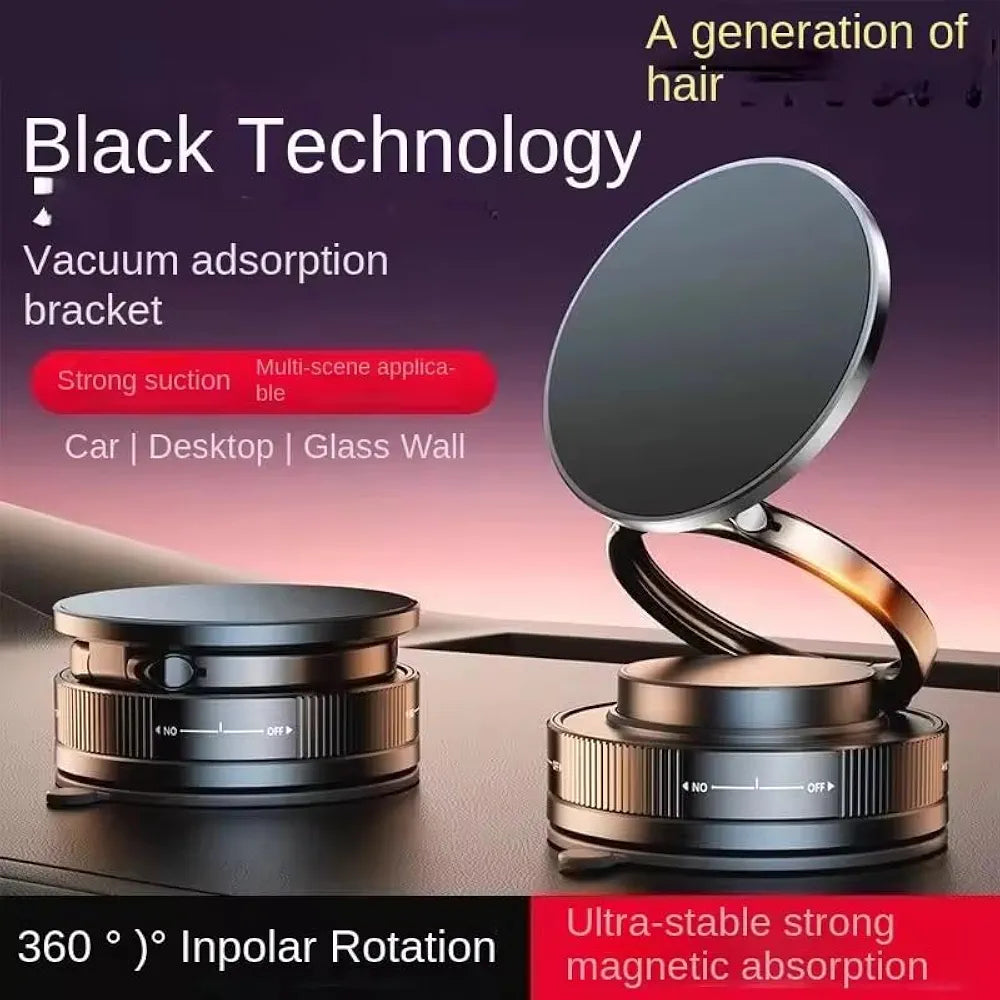 Magnetic Car Phone Holder with One-Hand Operation, Double-Layer N56 Magnet, Automatic Precise Alignment, 360° Rotation