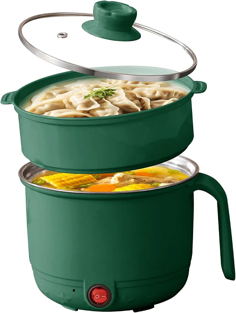 HeatMate 1.5L Multi-Cook Electric Pot | Compact Hot Pot, Noodle Cooker, Steamer & Sauté Pan