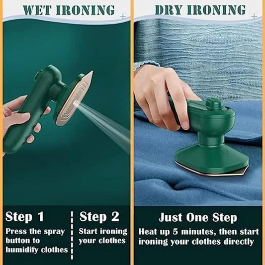 Professional Micro Steam Iron Portable Mini Ironing Machine Handheld Household Steam Iron Mini Steam Handheld Fabric Garment Steamer 60 ml capacity Water Tank